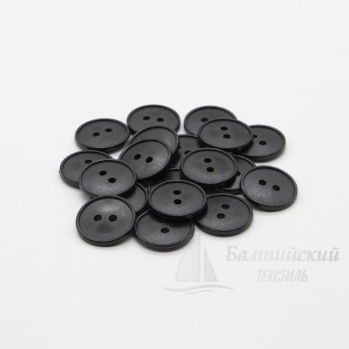 Пуговицы 20мм 2-х пр. черные (полистирол) Пуговицы 20мм 2-х пр. черные (полистирол)