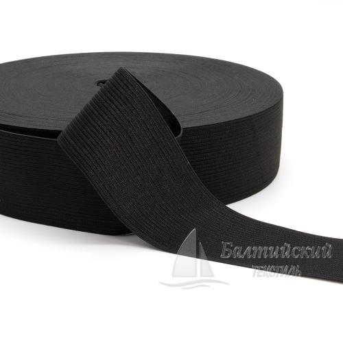 Резинка вязаная 50мм черная БТ