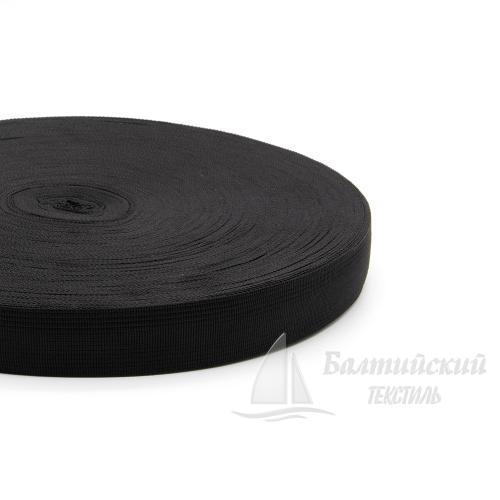 Тесьма окантовочная 24мм 2,6г черная (уп.100м)