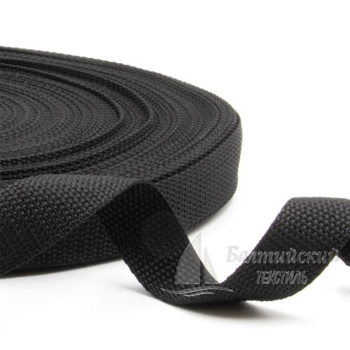 Тесьма стропольная 25мм 14г черная
