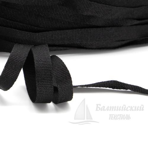 Тесьма вешалочная репс 9мм черный Тесьма вешалочная репс 9мм черный