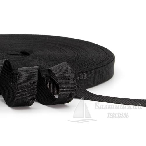 Лента репсовая 15мм черная Лента репсовая 15мм черная