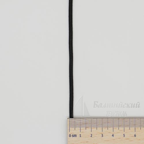 Шнур эластичный шляпный Д3мм черный БТ