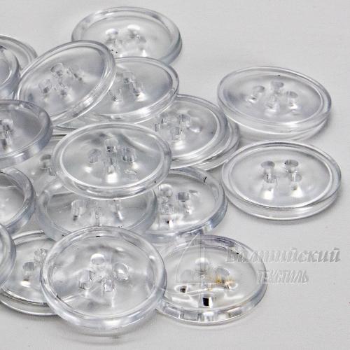 Пуговицы 20мм 4-х пр. прозрачные/цветные (полистирол). Цена от 0,56 р. в Уфе