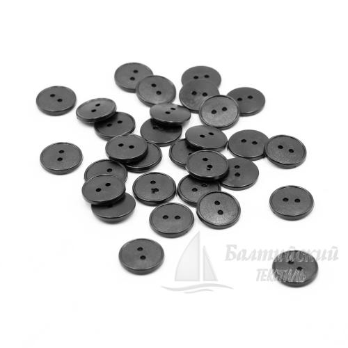 Пуговицы 17мм 2-х пр. черные (полистирол) Пуговицы 17мм 2-х пр. черные (полистирол)