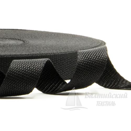 Тесьма стропольная 25мм 12г черная РБ