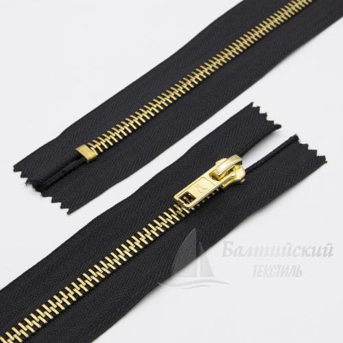 Молния металл неразъемная Т5 18см латунь черная