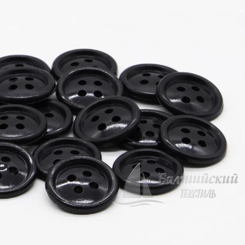 Пуговицы 17мм 4-х пр. черные (полистирол). Цена от 0,29 р. в Уфе
