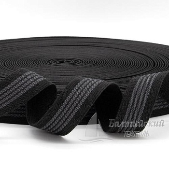 Резинка тканая 25мм с латексом черная. Цена от 23,37 р. в Уфе