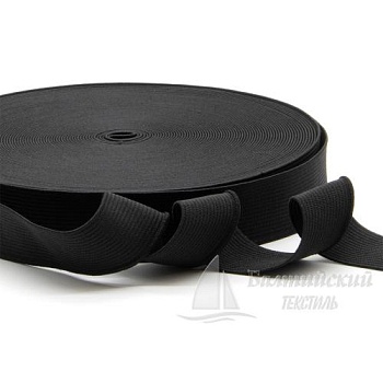 Резинка ткацкая 25мм черная БТ. Цена от 11,51 р. в Уфе