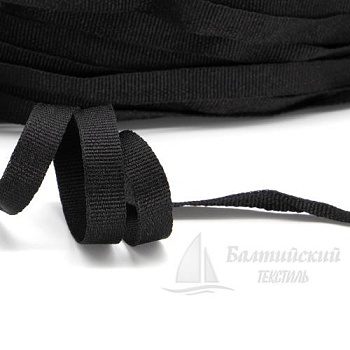 Тесьма вешалочная репс 9мм черный. Цена от 4,50 р. в Уфе