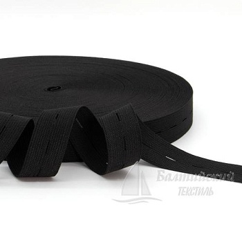 Резинка перфорированная 20мм черный БТ. Цена от 10,08 р. в Уфе