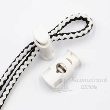 Фиксатор цилиндр 1 отверстие металлическая пружина белый