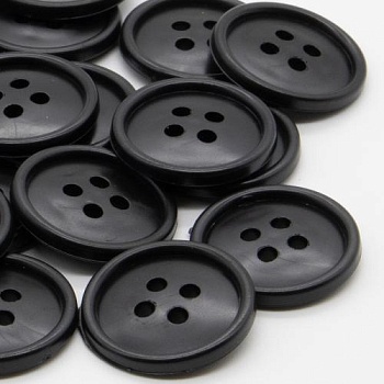 Пуговицы 20мм 4-х пр. черные (полистирол). Цена от 0,39 р. в Уфе