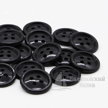 Пуговицы 17мм 4-х пр. черные (полистирол). Цена от 0,29 р. в Уфе
